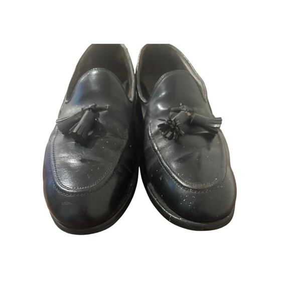 Vintage Oil Resistant Men's Black Leather Tassel Loafers Size 8D - Picture 6 of 10